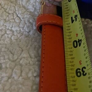 Orange Leather Belt